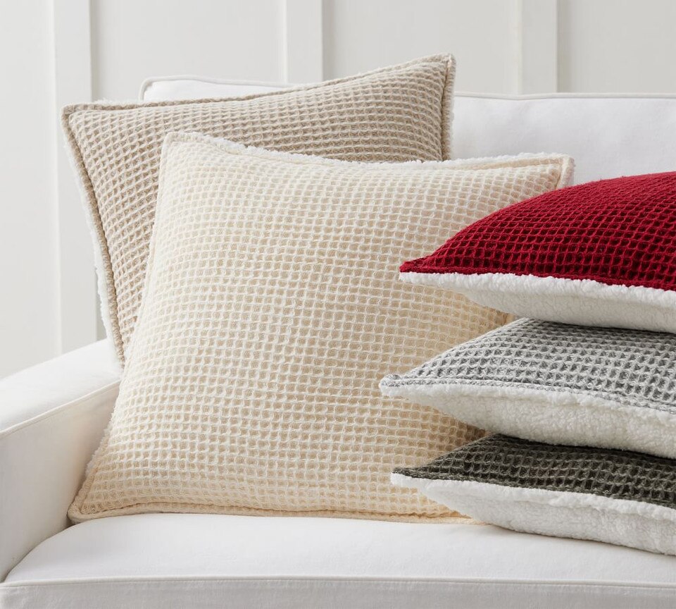 Waffle with SherpaBack Cushion Cover Pottery Barn Australia